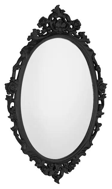 Sapho - Miroir dans un cadre 80x100 cm, noir IN357