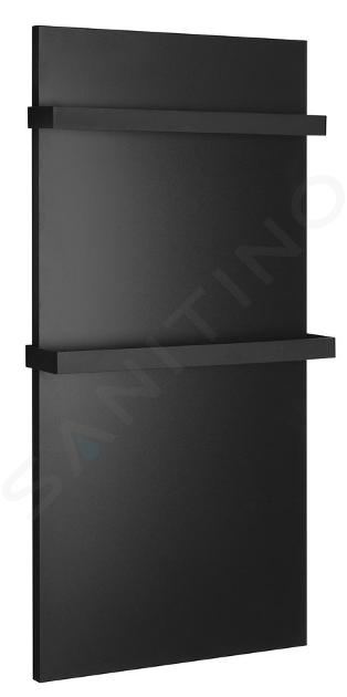 Calorifero per bagno verticale a muro 1600x450 mm nero termoarredo da  soggiorno