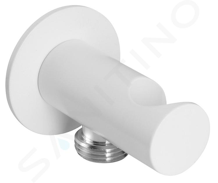 Sapho Docce - Presa d'acqua a muro con supporto doccia, bianco opaco SG203BI