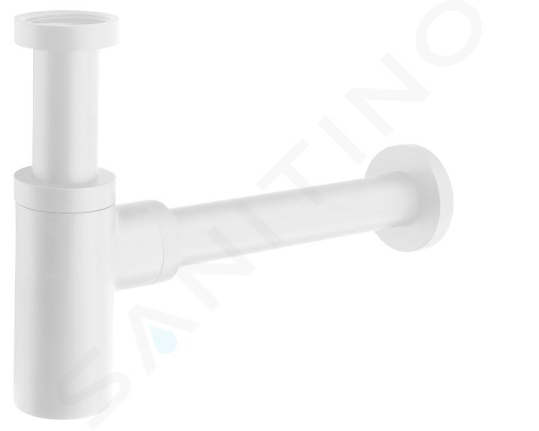 Sapho Accesorios - Sifón de lavabo 1 1/14, desagüe 32 mm, redondo, blanco mate SI514