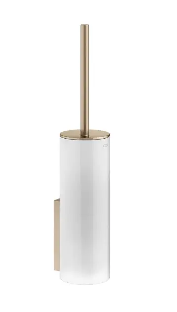 Keuco Edition 400 - Brosse de toilette avec support, verre dépoli/bronze brossé 11564039000