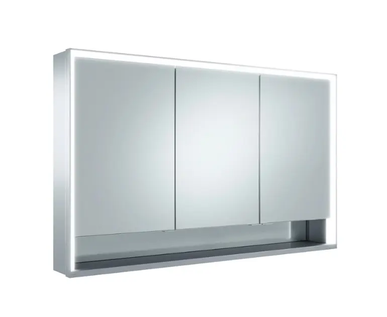 Keuco Royal Lumos - Zrkadlová skrinka s LED osvetlením, 120x74x17 cm, hliník 14305171301