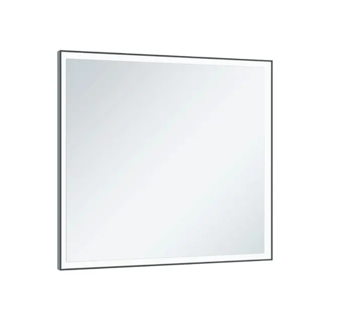 Levně Keuco Royal Lumos - Zrcadlo s LED osvětlením a vyhříváním, 70x65 cm, černá 14598132000