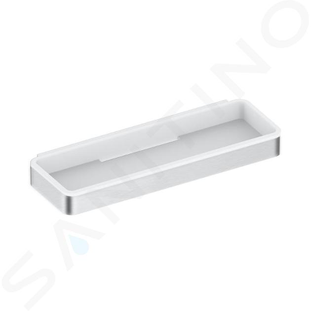 Keuco Plan - Estante, longitud 29 cm, acero inoxidable/blanco 14958070051