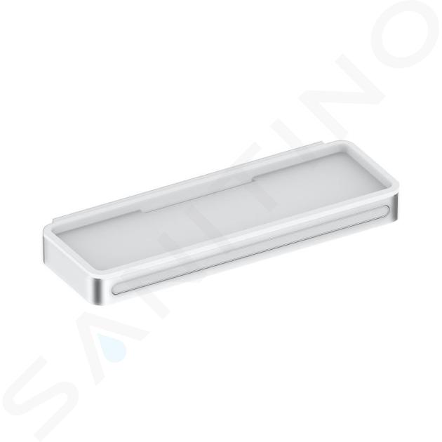 Keuco Plan - Mensola con tergivetri, lunghezza 29 cm, acciaio inox/bianco 14959070051