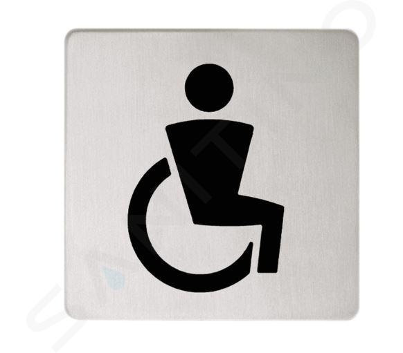 Keuco Plan - Pictogramme WC pour handicapés, acier inoxydable 14968070000