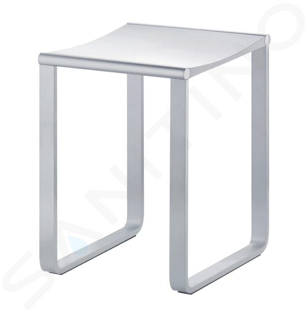 Keuco Plan - Tabouret de salle de bains, chrome/noir - gris 14982010037