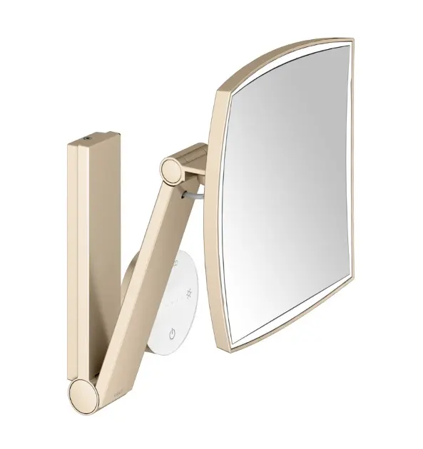 Levně Keuco - Kosmetické nástěnné zrcátko s LED osvětlením, kartáčovaný bronz 17613039002