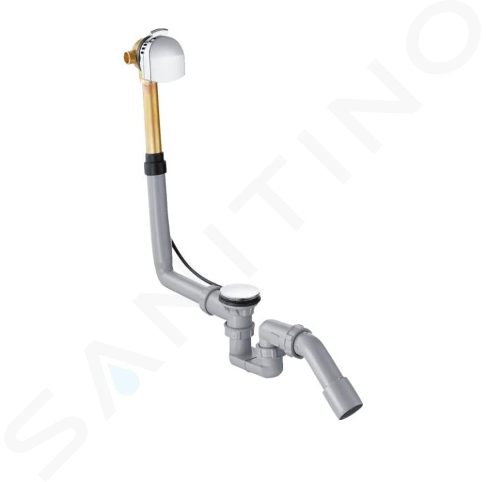 Hansgrohe Exafill - Complete set voor badafvoer, overloop en vulcombinatie voor normale baden, chroom 58123000