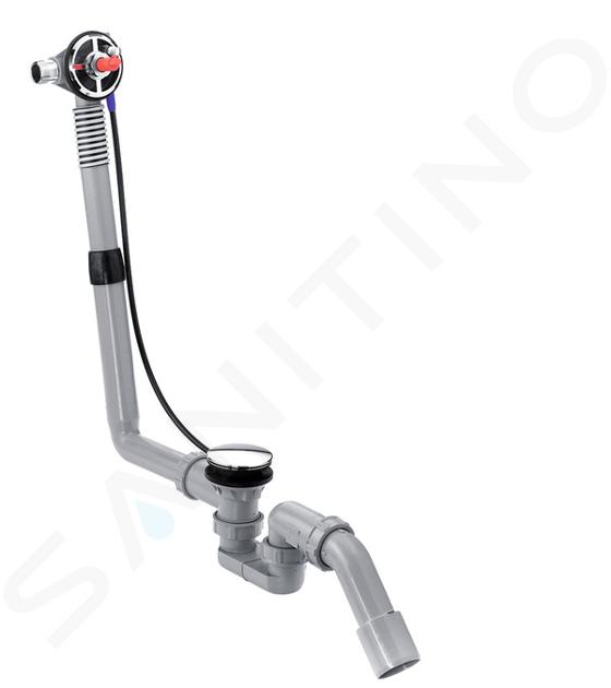 hansgrohe Corps d'encastrement pour bec déverseur avec vidage et trop-plein:  Flexaplus, Set complet garniture de vidage et de trop-plein pour baignoire  standard, N° article 58143000