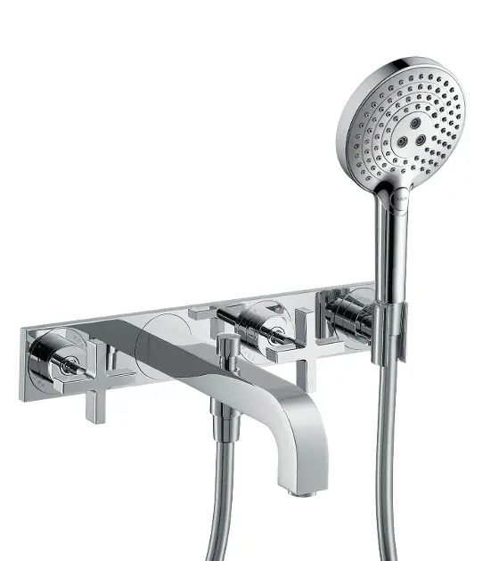Levně Axor Citterio - Tříotvorová vanová baterie pod omítku, chrom 39441000