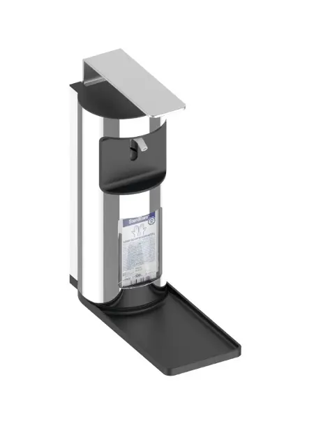 Keuco Plan Care - Seifenspender/Desinfektionsmittelspender, 500 ml, Chrom/Schwarz 34954010100