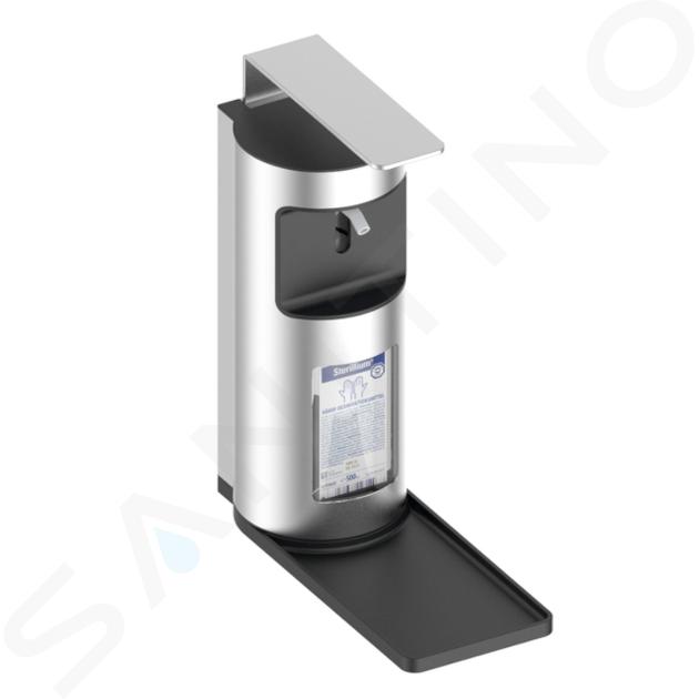 Keuco Plan - Zeep-/desinfectiemiddeldispenser, 500 ml, wandmontage, zilver/zwart 34954170100