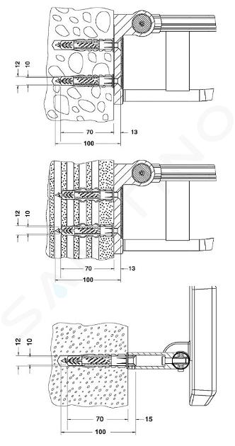 Keuco Accessoires - kit de fixation n° 2 34991000100