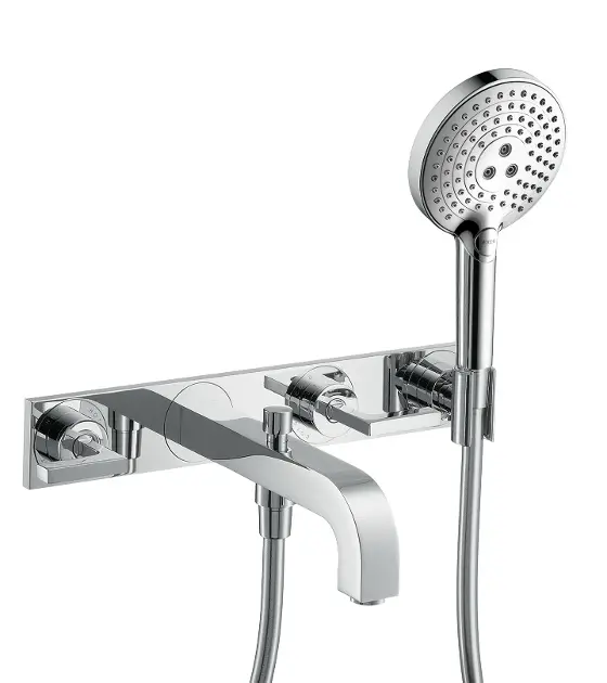 Levně Axor Citterio - Tříotvorová vanová baterie pod omítku, chrom 39442000