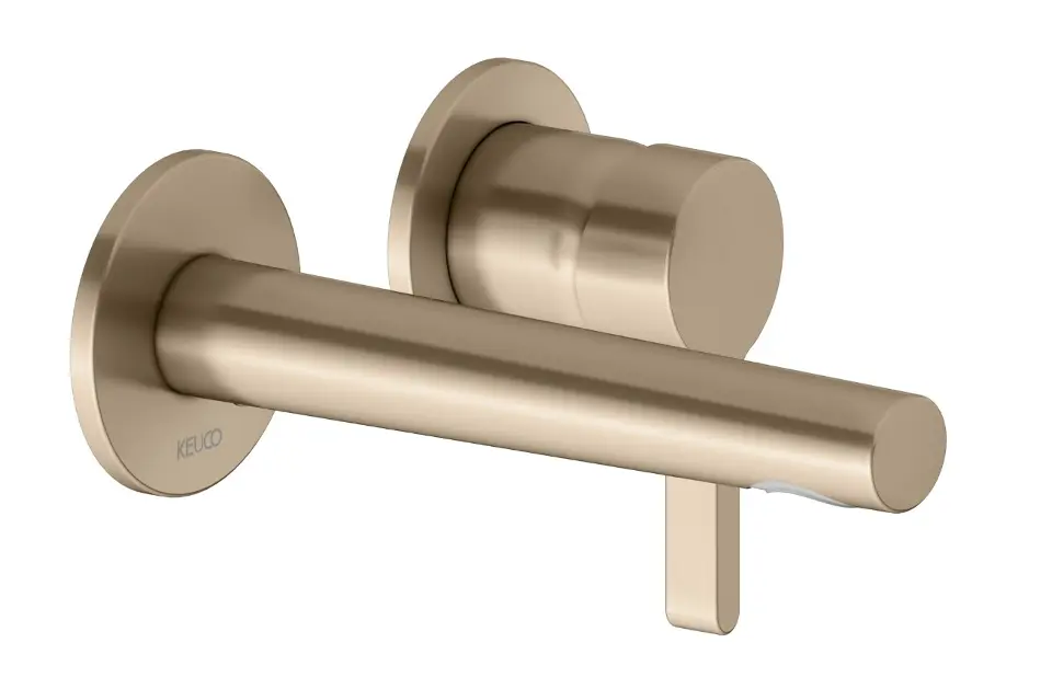 Levně Keuco Edition 400 - Umyvadlová baterie pod omítku, 2-otvorová instalace, kartáčovaný bronz 51516030201