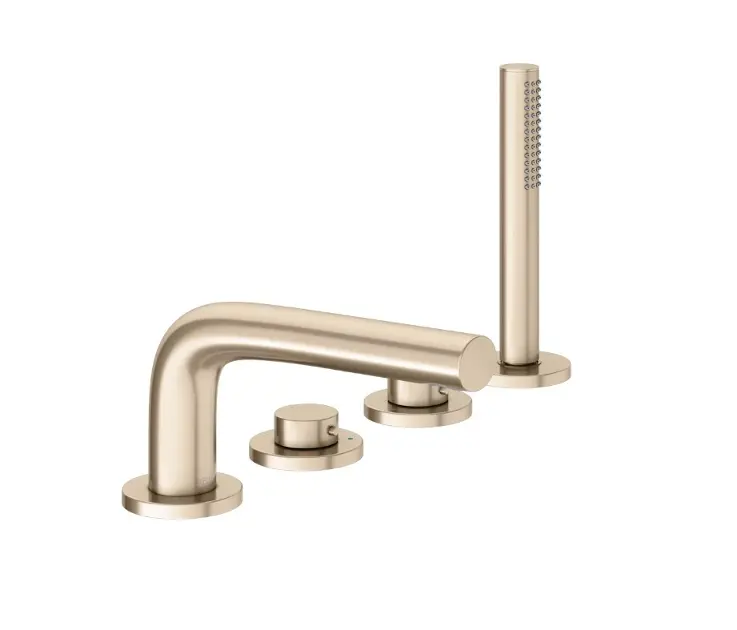 Levně Keuco Edition 400 - Baterie na okraj vany, 4-otvorová instalace, kartáčovaný bronz 51530030200