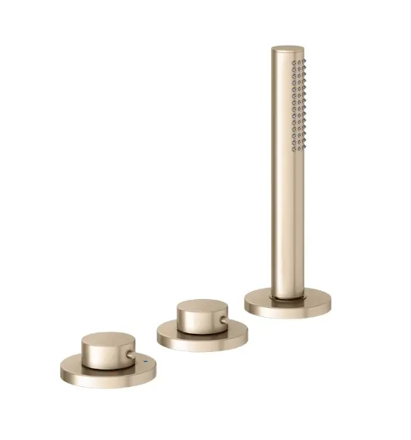 Levně Keuco Edition 400 - Baterie na okraj vany, 3-otvorová instalace, kartáčovaný bronz 51530030500