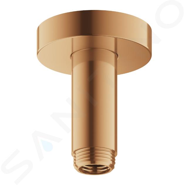 Keuco Complemento de ducha - Brazo de ducha de techo, 100 mm, bronce cepillado 51689030100