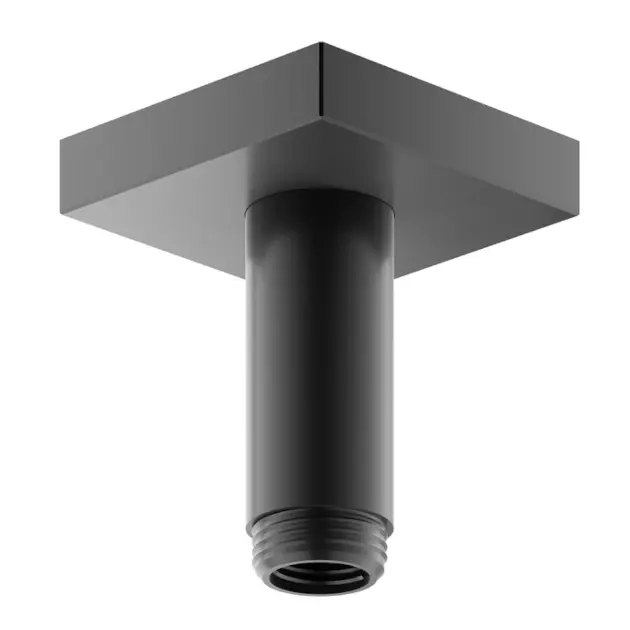 Keuco Sprchové príslušenstvo - Sprchové rameno stropné, dĺžka 10 cm, kefovaný čierny chróm 53089130102