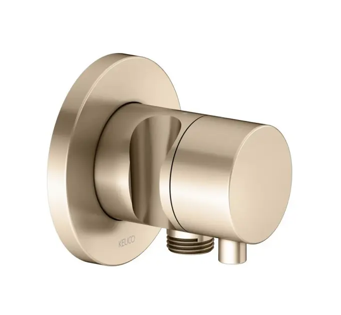 Levně Keuco IXMO Comfort - Uzavírací ventil pod omítku, s připojením a držákem sprchy, kartáčovaný bronz 59541031201