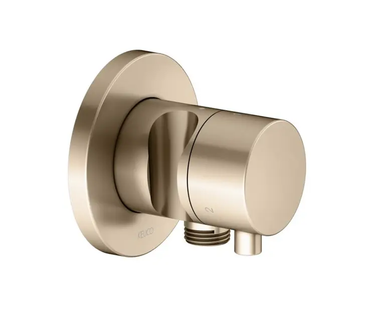 Levně Keuco IXMO Comfort - Přepínací ventil pod omítku, pro 3 spotřebiče, s připojením a držákem sprchy, kartáčovaný bronz 59548031201