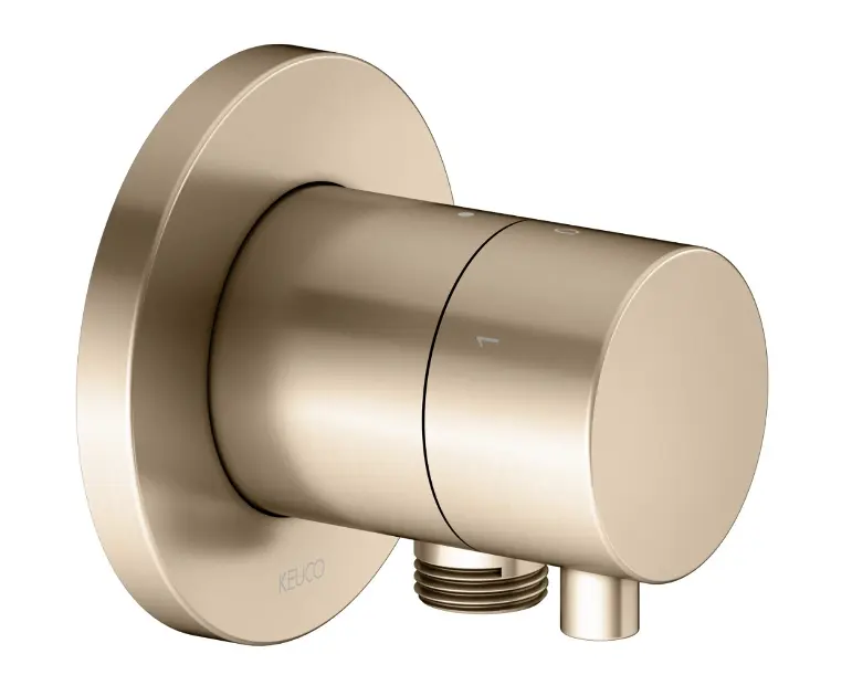 Levně Keuco IXMO Comfort - Uzavírací a přepínací ventil pod omítku, pro 3 spotřebiče, s připojením hadice, kartáčovaný bronz 59549031101