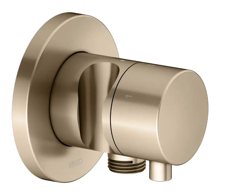 Levně Keuco IXMO Comfort - Uzavírací a přepínací ventil pod omítku, pro 3 spotřebiče, s připojením a držákem sprchy, kartáčovaný bronz 59549031201