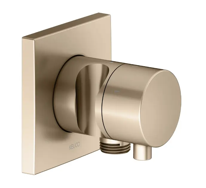 Levně Keuco IXMO Comfort - Uzavírací a přepínací ventil pod omítku, pro 3 spotřebiče, s připojením a držákem sprchy, kartáčovaný bronz 59549031202