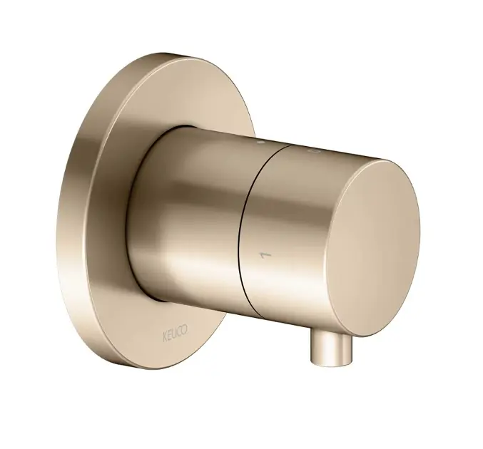 Levně Keuco IXMO Comfort - Uzavírací a přepínací ventil pod omítku, pro 2 spotřebiče, kartáčovaný bronz 59557031001
