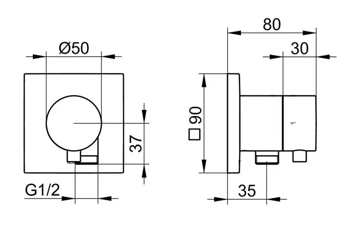 BRIGHT SHOWERS 3-Wege-Duscharm-Umstellventil – Für Handbrause & Festen Sprühkopf, Gebürstetes Nickel