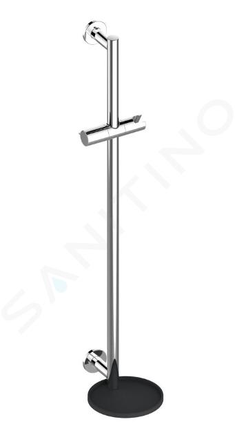 Keuco IXMO - Barre de douche 86 cm, avec étagère, chrome/anthracite 59585010911