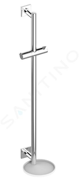 Keuco IXMO - Barre de douche 86 cm, avec étagère, chrome/blanc 59585010922