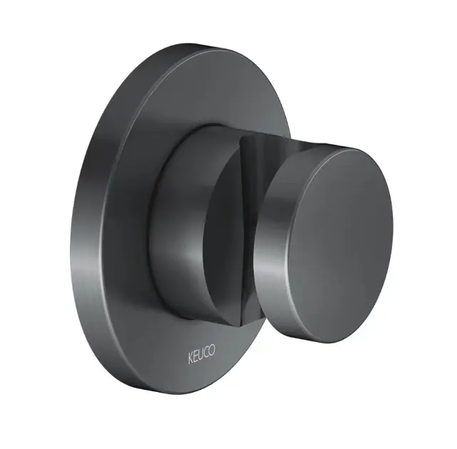 Keuco IXMO - Duschhalter, chrom schwarz gebürstet 59591130001
