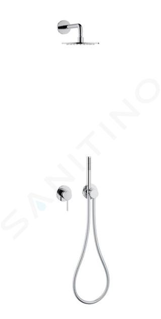 Keuco IXMO - Set doccia con miscelatore ad incasso, diametro 25 cm, cromo 59603010001