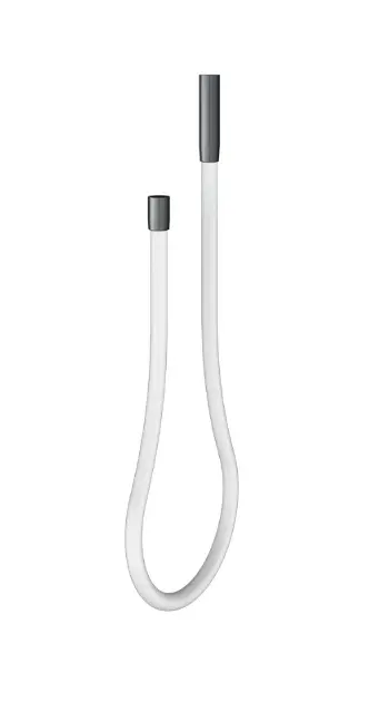 Keuco - Sprchová hadica, 180 cm, biela/kefovaný čierny chróm 59996131851