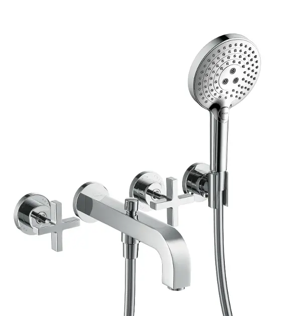 Levně Axor Citterio - Tříotvorová vanová baterie pod omítku, chrom 39447000