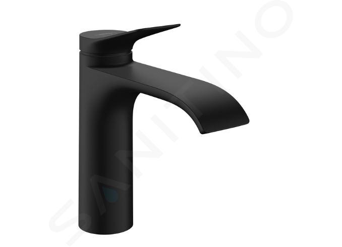 Hansgrohe Vivenis - Bateria umywalkowa z odpływem, EcoSmart, CoolStart, czarny matowy 75023670