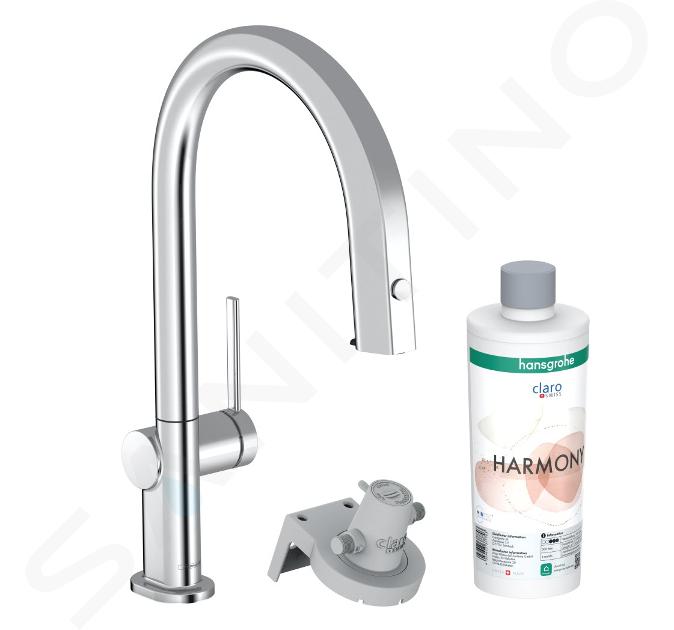 Hansgrohe Aqittura M91 - Bateria zlewozmywakowa z  wyciąganą wylewką i filtrem, sBox, chrom 76800000