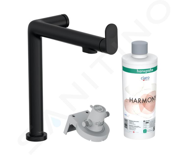 Hansgrohe Aqittura M91 - Mosogató keverő szűrővel, matt fekete 76802670