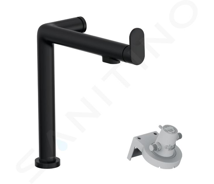 Hansgrohe Aqittura M91 - Miscelatore da lavello con dispositivo di filtraggio, nero opaco 76804670