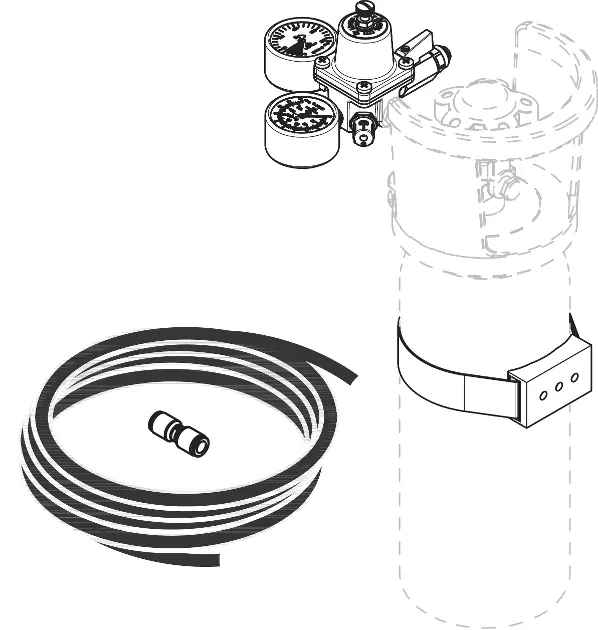Hansgrohe Aqittura M91 Kit d'extension pour bouteille de CO2 de 2 kg 76819000 Sanitino.be/fr