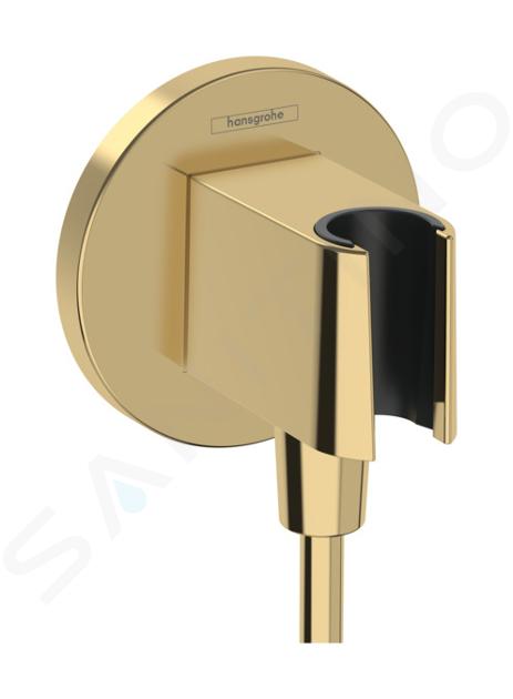 Hansgrohe Fixfit - Presa d'acqua a muro con supporto doccia, color oro 26888990