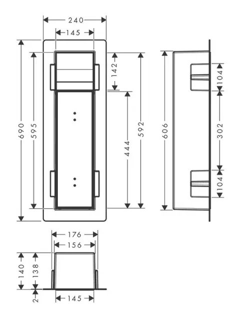 Hansgrohe XtraStoris Rock - Portarrollos de papel higiénico y escobillero  con puerta, acero cepillado 56062800