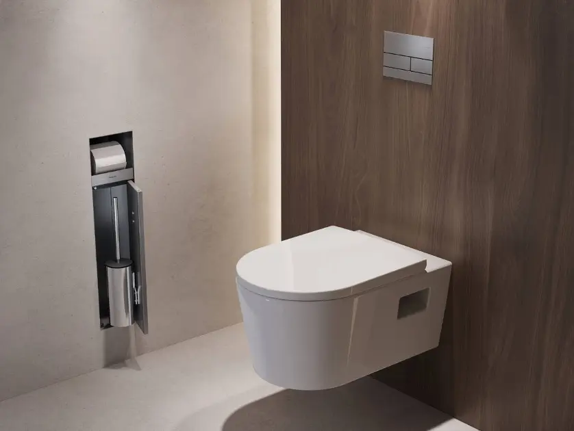 Scopino WC HOMEASY Con Base Acciaio Inox | Asciugatura Rapida, Nero - Foto 12