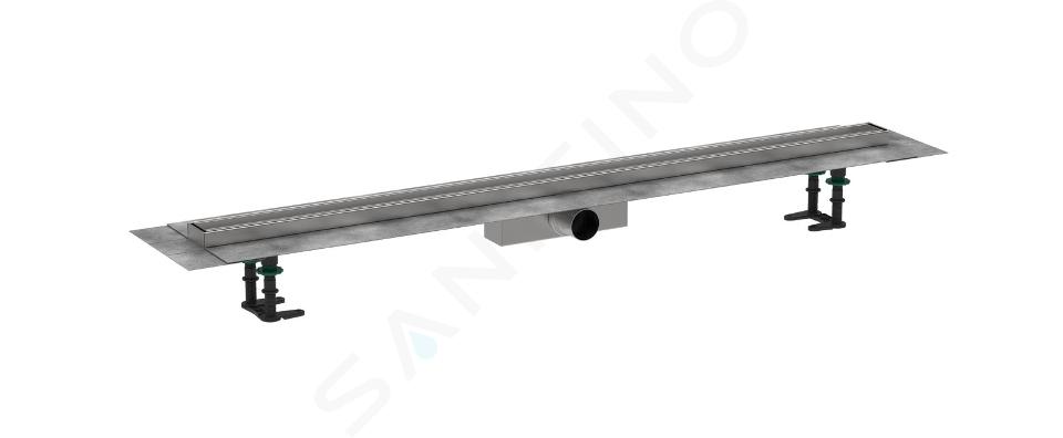 Hansgrohe RainDrain Compact - Canaleta de ducha 120 cm, para baldosas, con rejilla 56185000