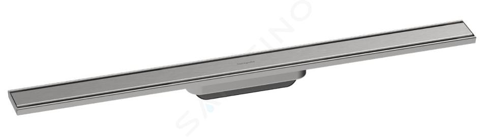 Hansgrohe RainDrain Original - Canalina doccia lineare 80 cm, con griglia, acciaio inox spazzolato 56198800