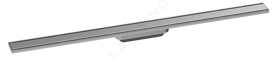 Hansgrohe RainDrain Original - Canalina doccia lineare 100 cm, con griglia, acciaio inox spazzolato 56200800