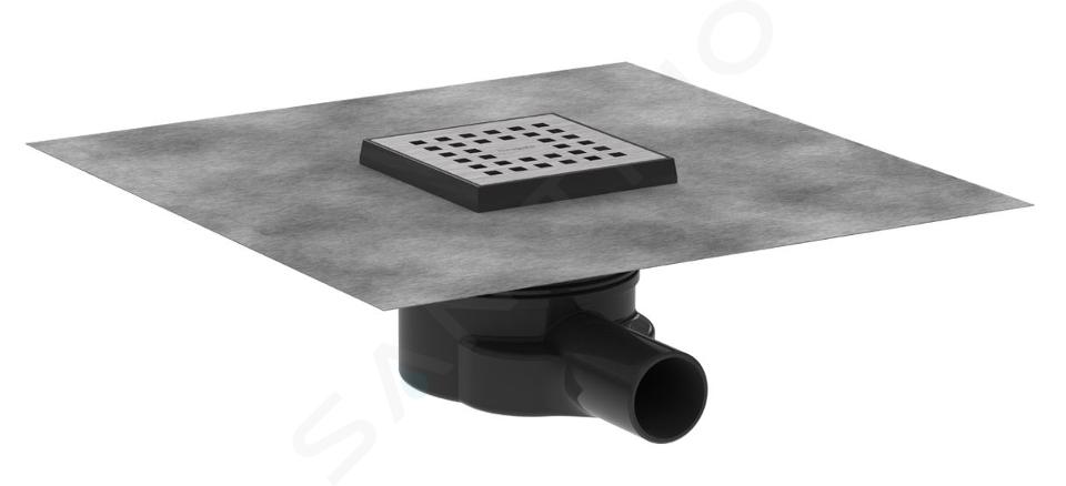 Hansgrohe RainDrain Point - Sifon de pardoseală, 10x10 cm, oțel inoxidabil periat 56246800