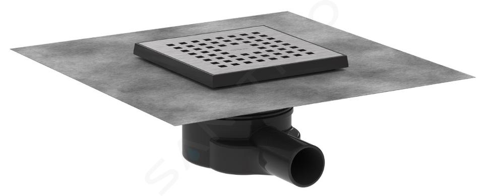 Hansgrohe RainDrain Point - Punktablauf, 15x15 cm, Edelstahl gebürstet 56248800